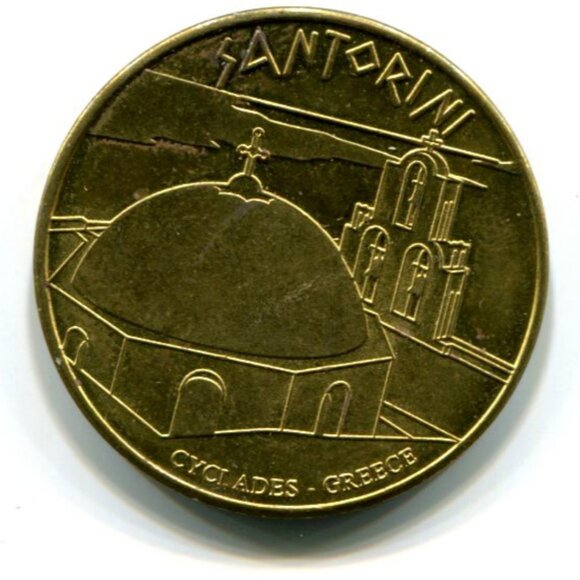 Santorini Greece Hellenic Heritage Collectors Coin(b860-41) - Picture 1 of 2